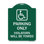 Enseigne Signmission Designer Series - Les violateurs de stationnement seulement seront remorqués (symbole de personne à mobilité réduite) | Enseigne architecturale en aluminium de gros calibre vert et blanc 18 po x 24 po | Protégez votre entreprise