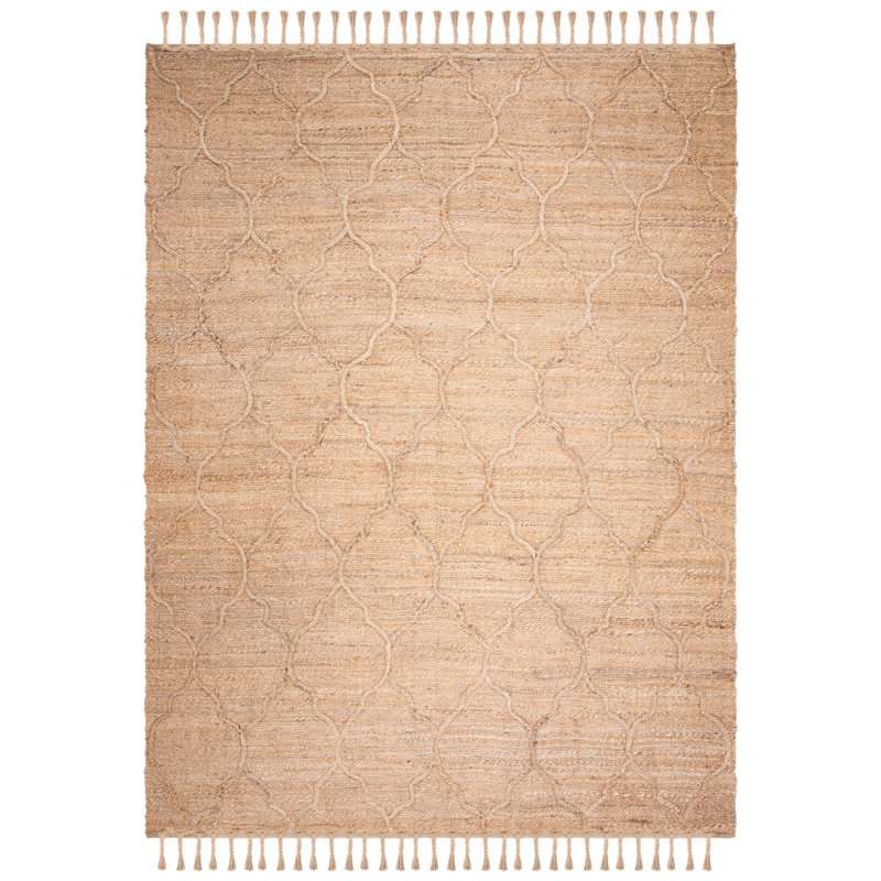 Digirolamo Natural Fiber Hand Woven Jute Solid Color Rug, Rectangle 10' x 14'