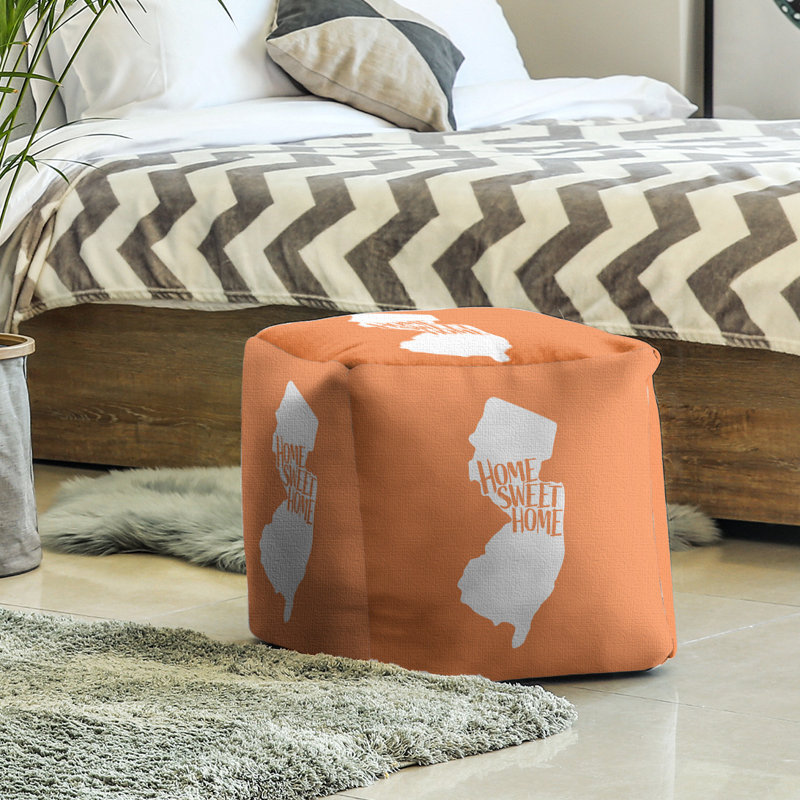 Repose-pieds cube new jersey home, Orange