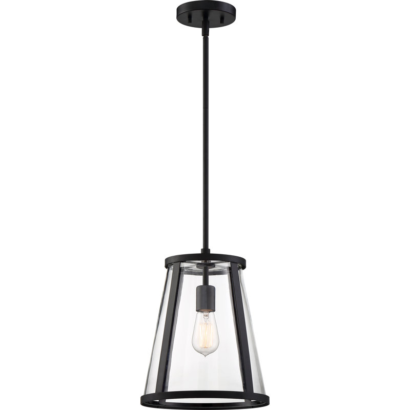 Luminaire suspendu conique à 1 lumière Cular, Noir mat
