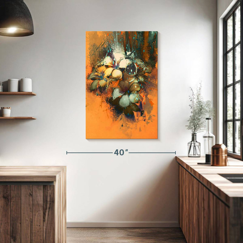 Avery Colourful Abstract Flowers, 39" H x 26" W