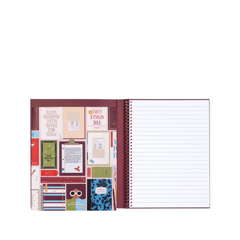 Cahier à spirale dissimulé, club de lecture