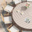 Ensemble de salle à manger de patio rond avec table de salle à manger 63 po et 10 chaises rembourrées empilables en rotin-1829251793