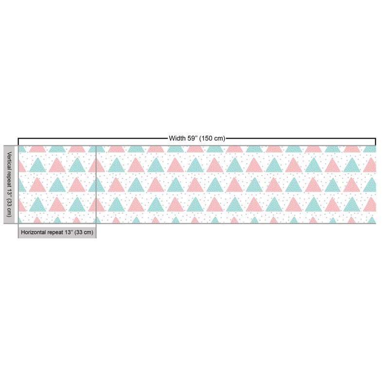 Chaniyah Modern with Bicolour Pastel Triangles Multi-Purpose Fabric