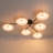 40.16" Modern Branch Flush Mount Ceiling Light 6-Lights Matte Black Frame with Foldable White Glass Shades for Bedroom Dining Room Living Room, ETL Listed