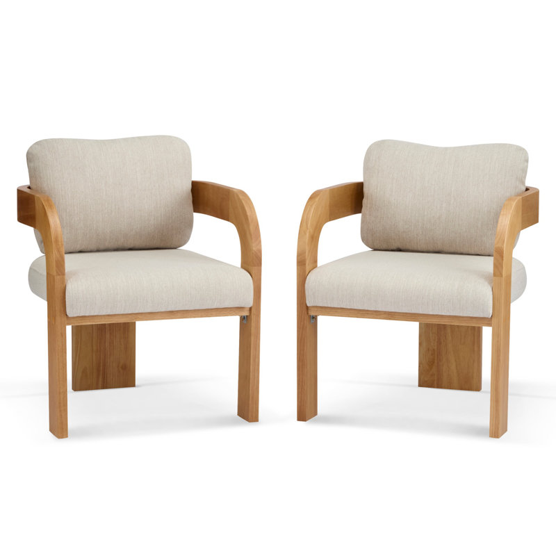 Chaise de salle à manger rétro, Naturel, Beige clair