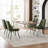 Modern Chenille Fabric Upholstered Dining Chairs Armless Side Chairs with Color-Matched Metal Frame For Kitchen Dining Room-155127101-148779385