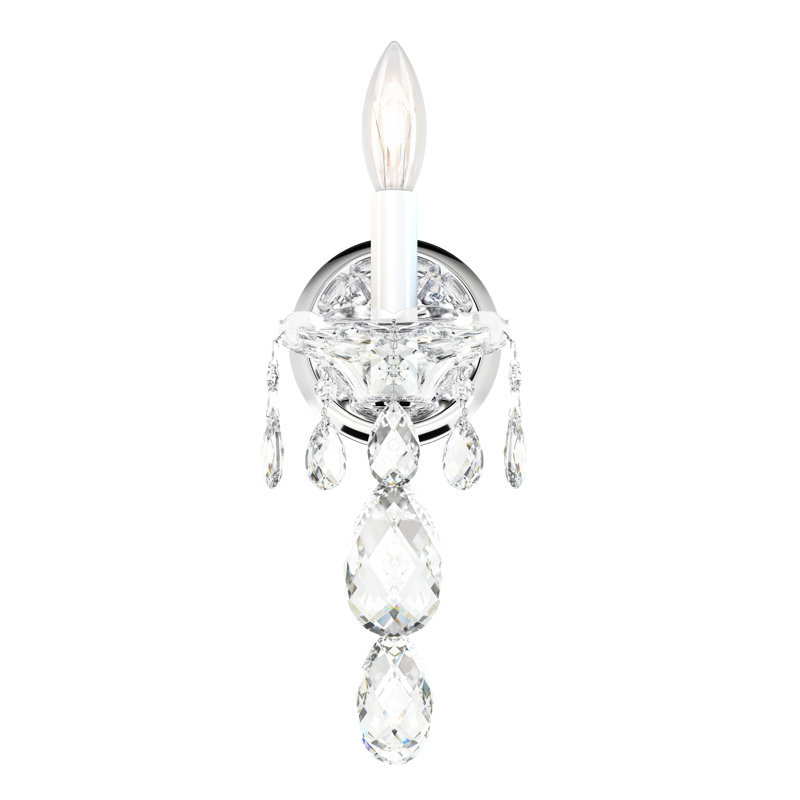 Sterling 1 - Light Candle Wall Light, Spectra Clear, Silver