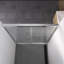 - Cabine de douche coulissante double à largeur réglable à finition réglable de 56 po avec verre trempé de 1/4 po de 6 mm, imperméable et pour la salle de bain