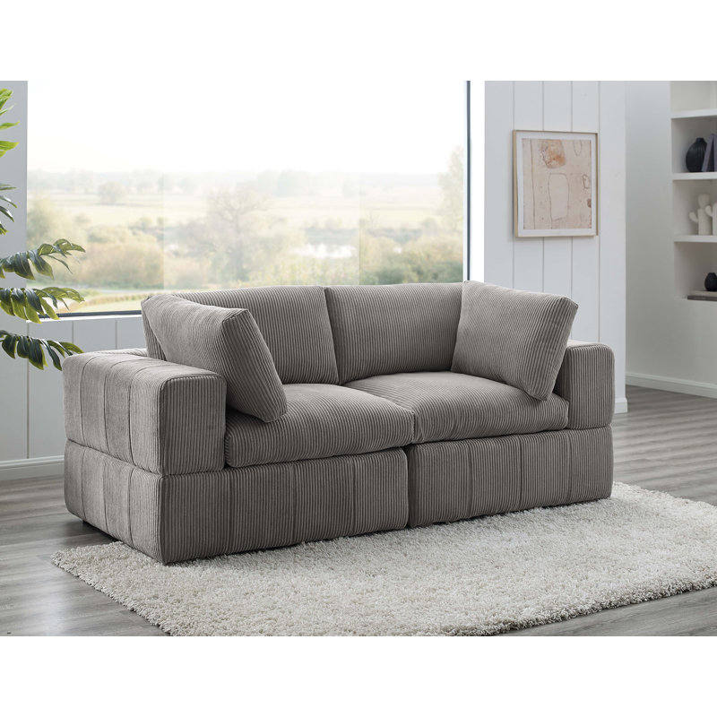 Causeuse Aronas, Gris clair