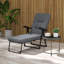 Chaise longue d'extérieur en acier Rinard-1794821416