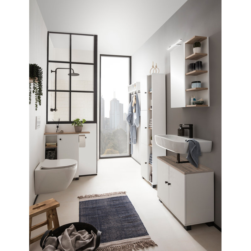 Bridget Freestanding Bathroom Storage Cabinet, White