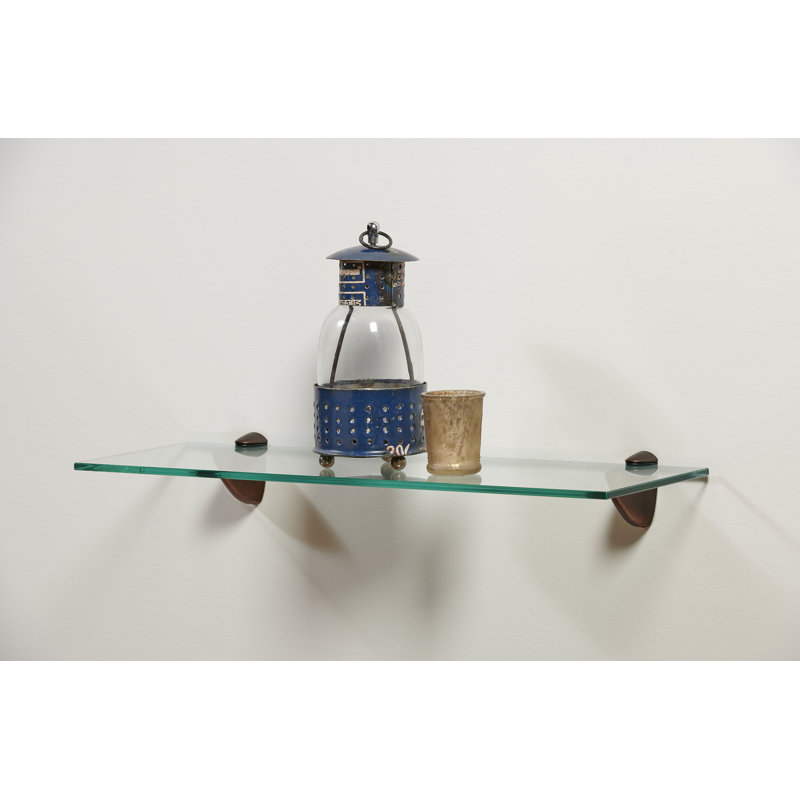 Capri 8X24 Frosted Shelf Kit With Pelican, Bronze/Clear Glass