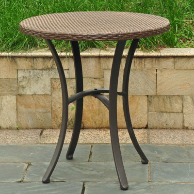 Brade Round Metal Outdoor Bistro Table , 28'' in. W 28'' in. D