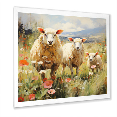 Troupeau de moutons moelleux II - impression
