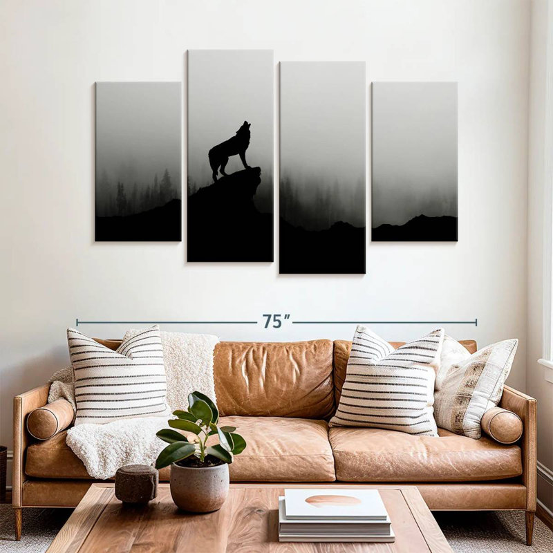 Wolf Silhouette, 42" H x 68" W