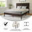 Eymen Modern Solid Wood Platform Bed with Wooden Slats and Headboard-87920010-87920009