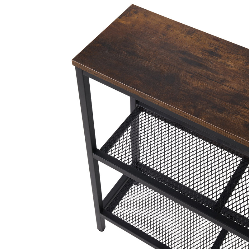 3-Tier Industrial Console Table