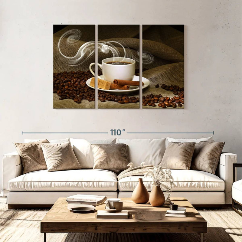 Yarlin Steaming Cinnamon Coffee, 48" H x 74" W