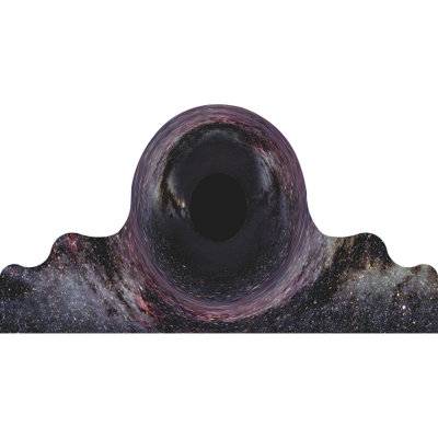 H69385 Trou noir de la Voie Lactée, astronomie, espace, carton, découpe, debout, debout