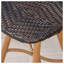 Tabouret de bar en rotin Laryn avec structure en fer et pieds Mid-Century