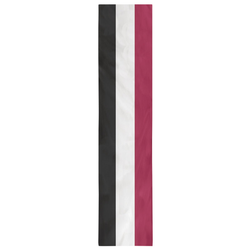 Miami Basketball Table Runner, 72" L x 16" W, Black//Red/White, Cotton blend