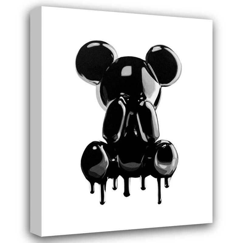 «Drippy Bear 6» par Pratisha Muir - reproduction d'art sur toile tendue, H 18 po x l 15 po x P 1,5 po