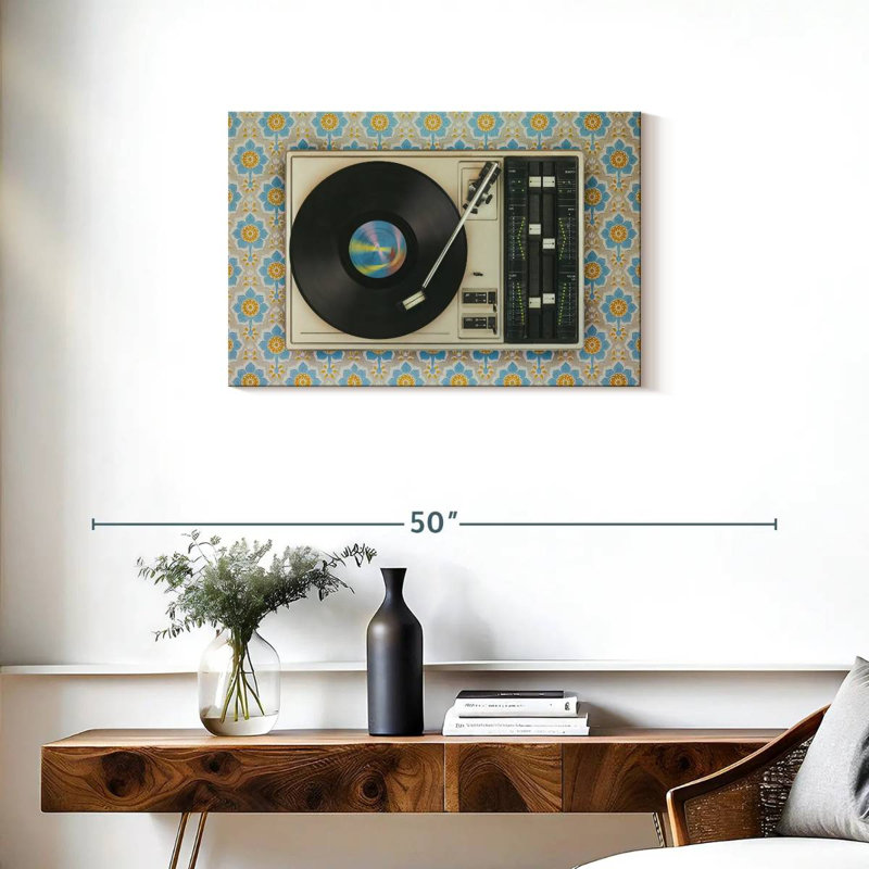 Abarca, vieux disque vinyle, H 20 po x l 30 po