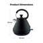 Tower Sera Pyramid Kettle with Smoked Black Trim, 1.7L, 3KW-97320355
