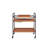 Honey Oak Serving Cart with Stemware Rack