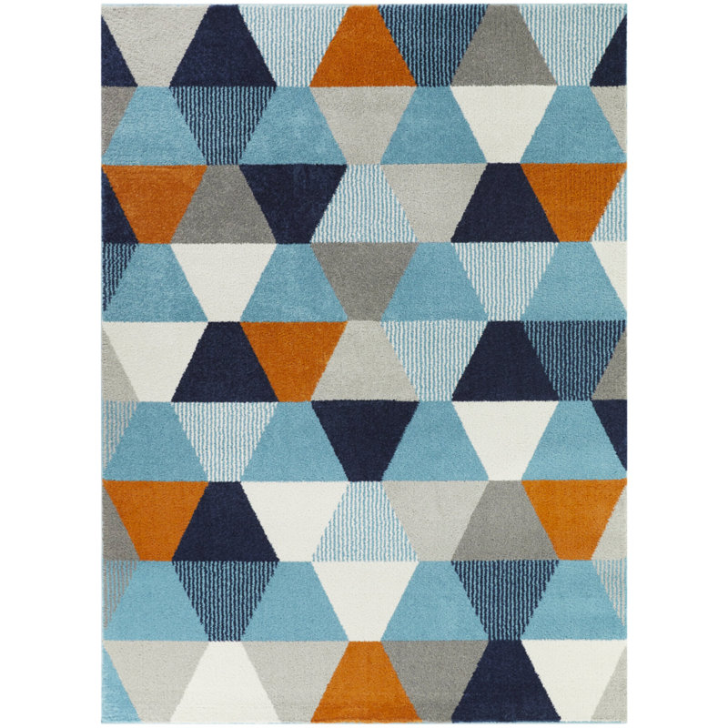 Wassim Geometric Indoor Rug, Rectangle 5'3" x 7'