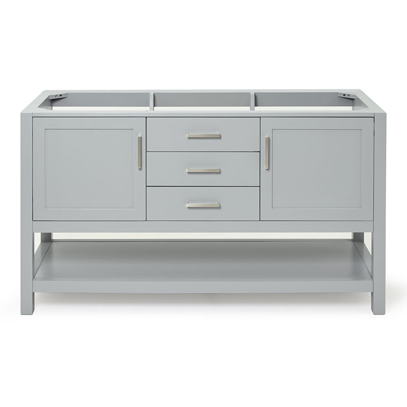 Bayhill 60'' W Single Bathroom Vanity Base, Gray