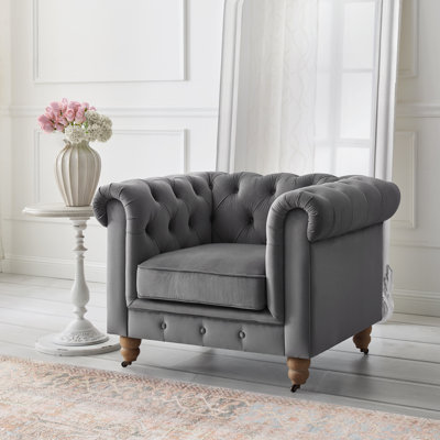 Fauteuil club Chesterfield Shabby Elegance Elina