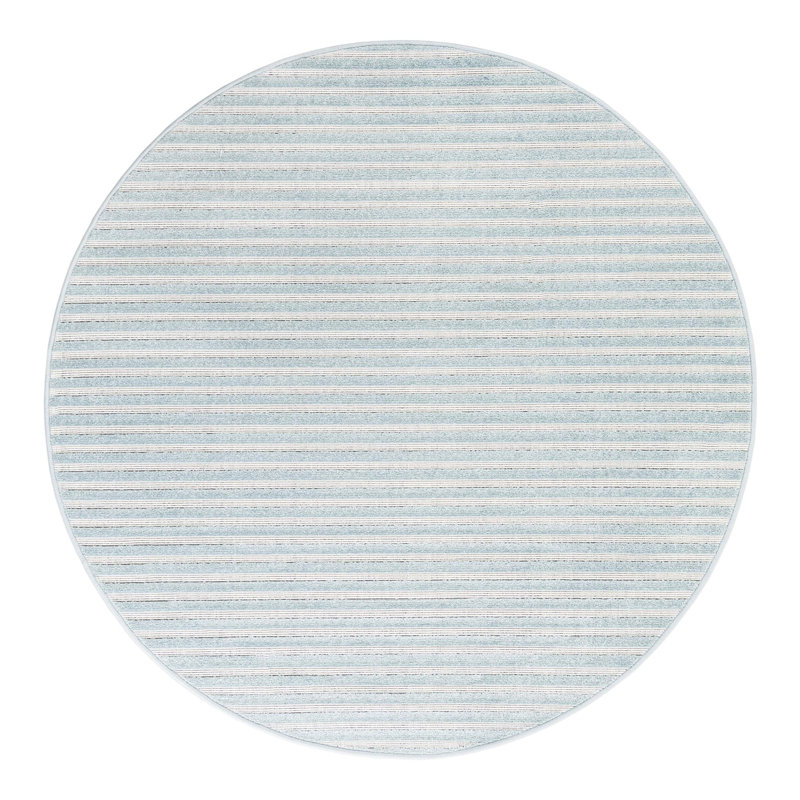 Sabrina Soto Stripes Indoor/Outdoor Rug Light Blue, Rectangle 4'1" x 6'1"