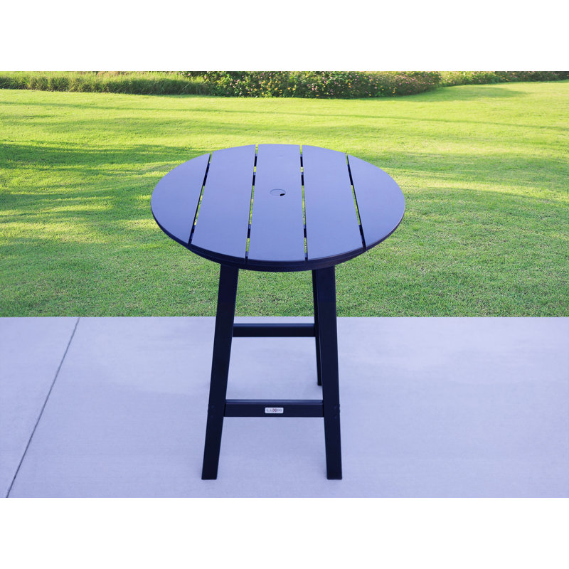 Table de bar ronde 32 "Cabo HDPE, Noir