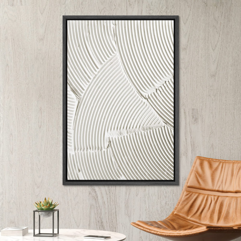 Ligne géométrique «No Texture - Wall Art, White Pastel Abstract Modern Wall Decor, Minimalist Neutral Artwork, - Impression numérique sur toile giclée»