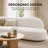 127.9"Modern Curved Crescent Shape And Butterfly Backrest Living Room Couch, Minimalist Comfy Boucle Fabric Modular Sofa, White-1219849629