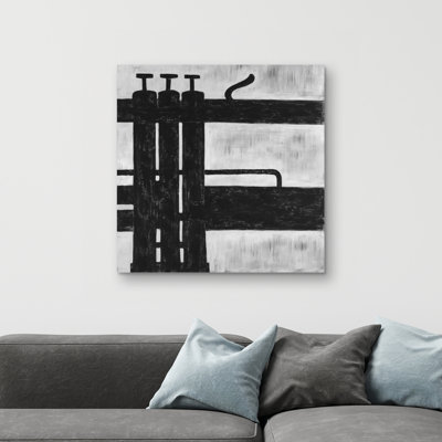 Trumpet pistons - 32"x32" art on canvas