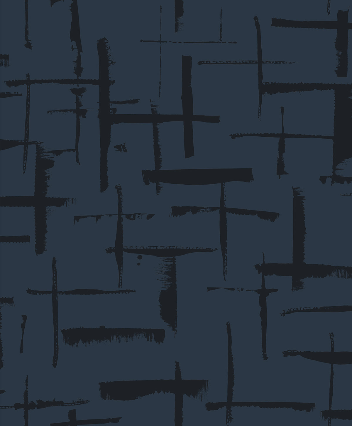 Niseko Modern Abstract Wallpaper, Yale Blue