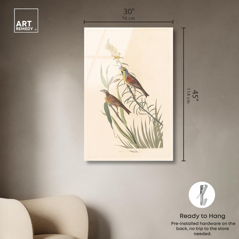 «Tallgrass pair», reproduction d'art acrylique par Art Remedy, H 45 po x l 30 po