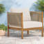 Ensemble de canapés de patio 4 pièces Modern, corde en bois d'acacia, aspect teck pour la maison