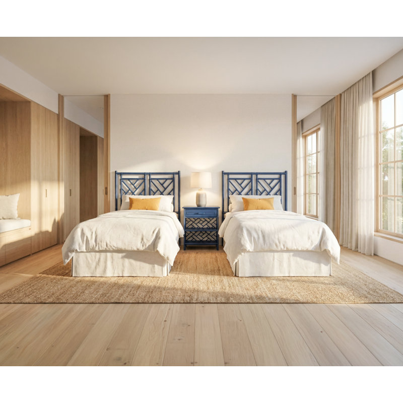 Chippendale Queen Headboard And Nightstand Set - Natural, Pieces Included: 3 Pcs: 2 Headboards, Nightstand, , Navy, Twin