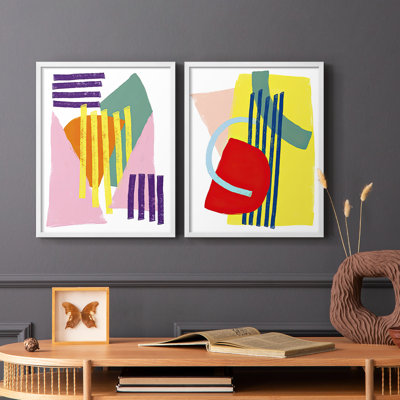 «Color Plan I», reproduction encadrée de qualité supérieure - prête à être accrochée - aucun clou requis - aucun clou requis