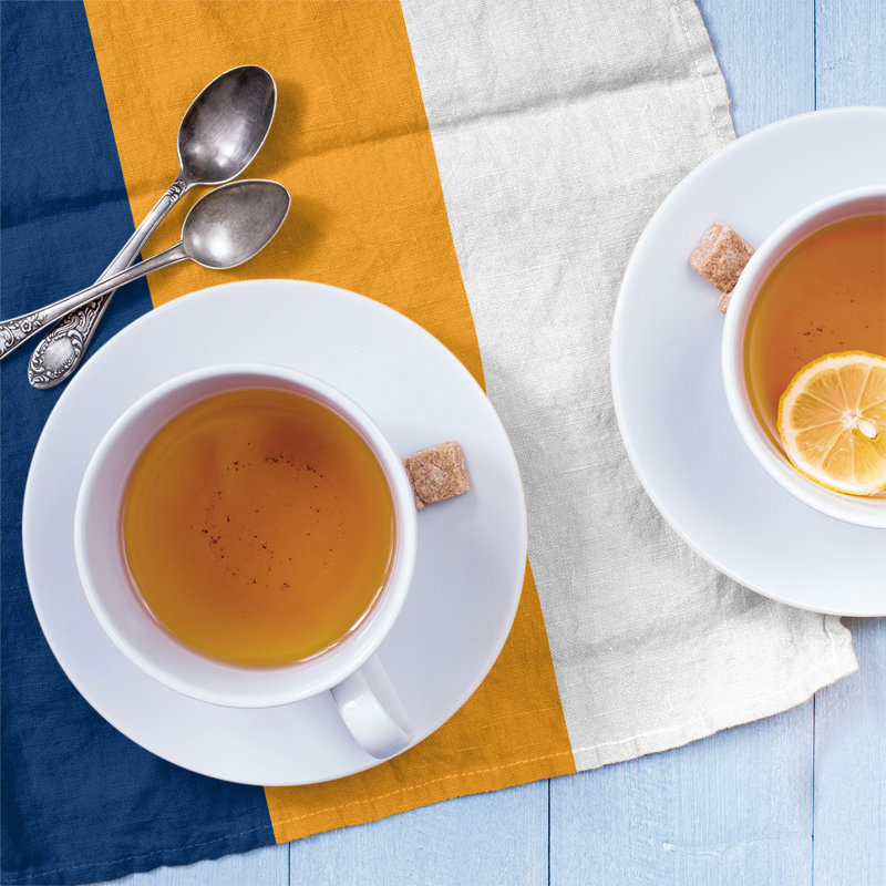 Stripe Tea Towel Kitchen Towel, Cotton Blend, Navy/Gold/White Utah Basketball