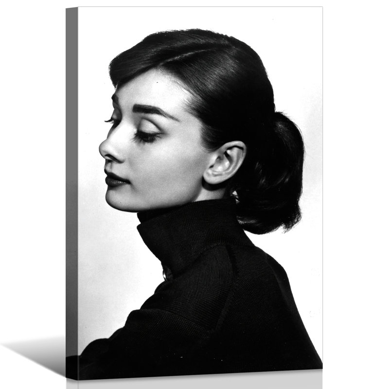 Audrey Hepburn, reproduction d'art sur toile tendue, H 18 po x l 12 po