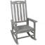 Chaise berçante surdimensionnée en bois avec siège large et dossier haut