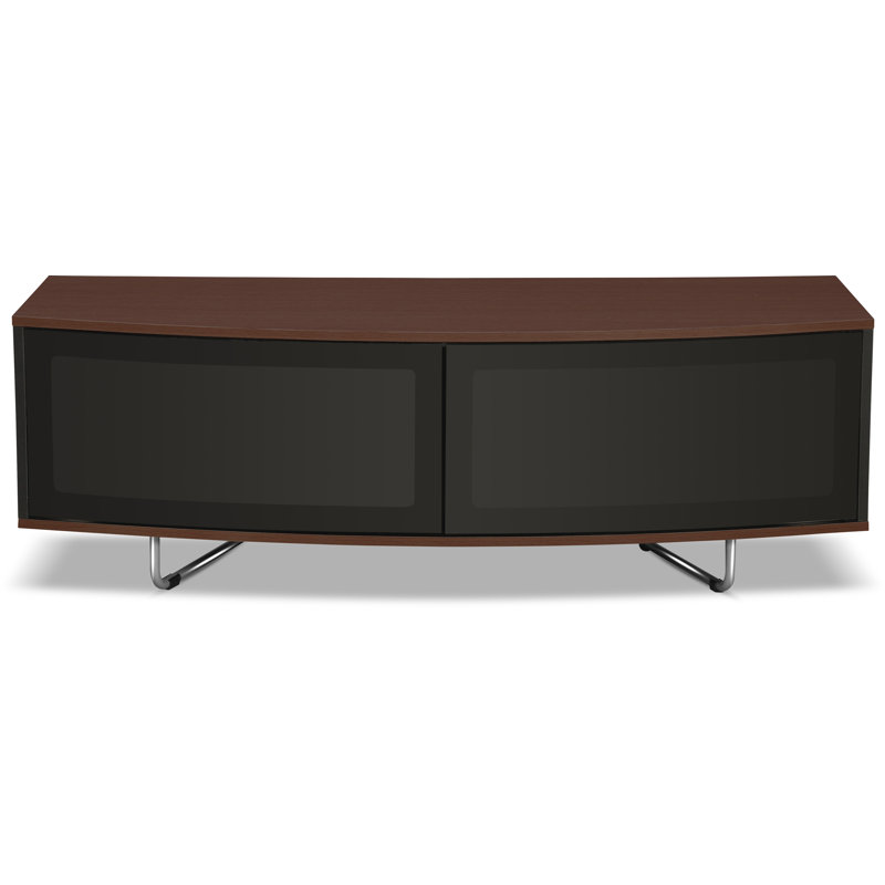 Krenn TV Stand for TVs up to 55", Black/Walnut