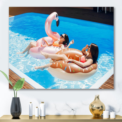 Natation harmonieuse - reproduction sur toile
