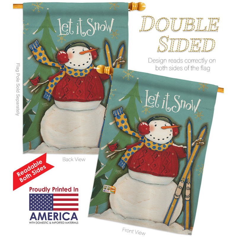 Double Sided 40'' H x 28'' W Polyester Christmas Flag Set