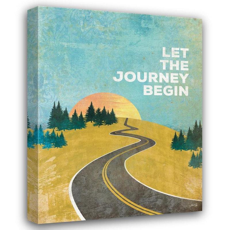 Art sur toile tendue par Trinla Rae, Marla Gallery: Let the Journey Commencer, H 47 po x l 36 po